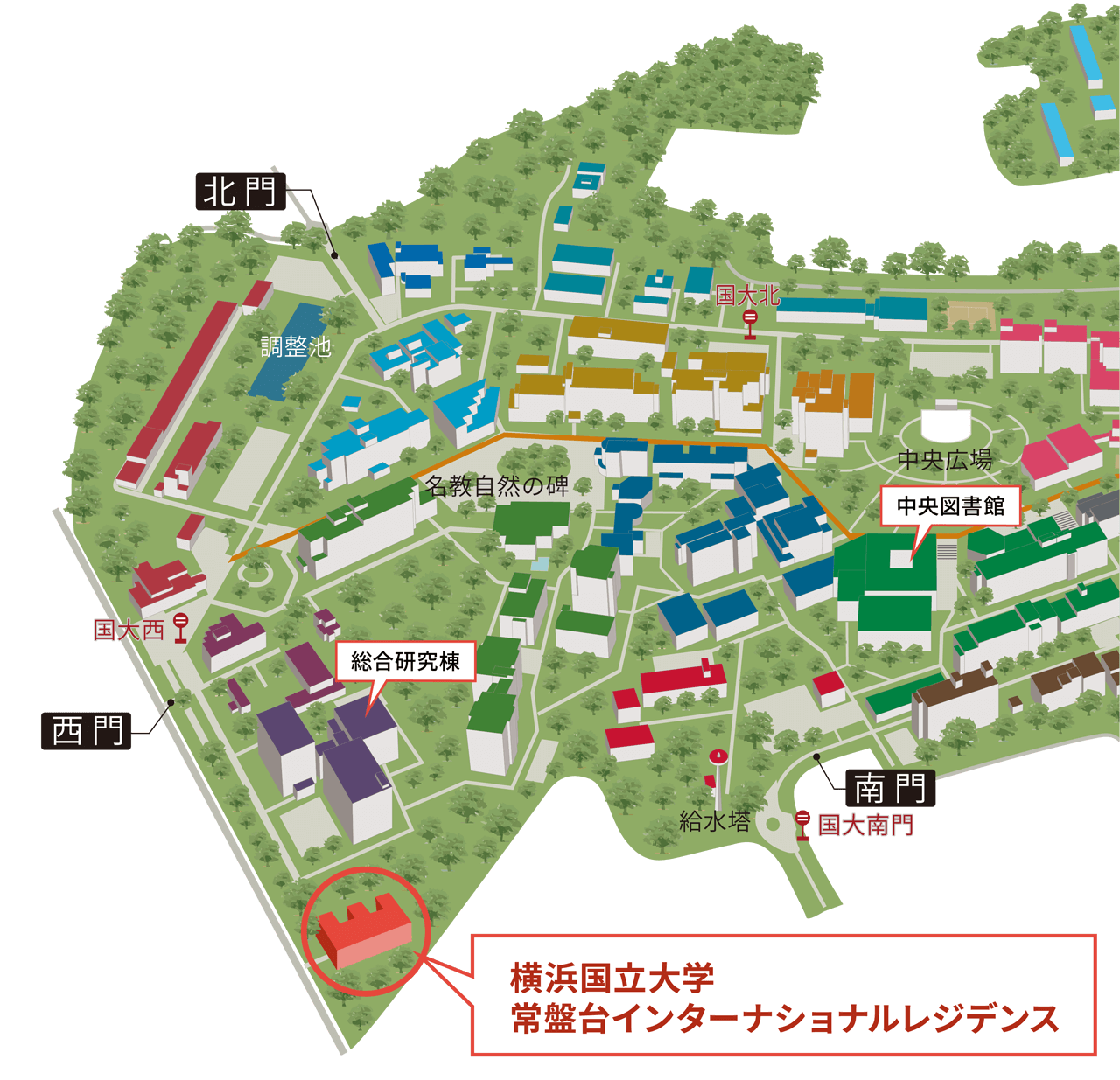 横浜国立大学のキャンパスマップ